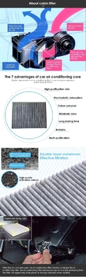 N o de referencia S1662 OE 96800069 Hape Carbon Automotive AC para filtros de cabina de Chevrolet